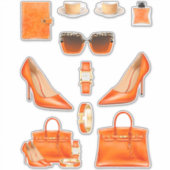 ボスレディーシールデカールオレンジデカールシール シール (正面)