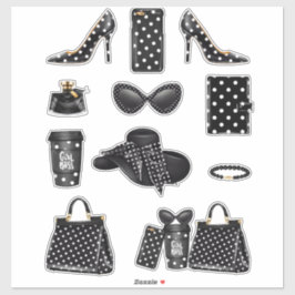 ボスレディーステッカーデカールポルクドットデカールステッカー シール