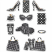 ボスレディーステッカーデカールポルクドットデカールステッカー シール (正面)