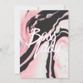 ボスレディーピンクブラック絵を描マーブルスウィート16 招待状 (裏面)