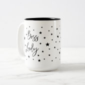 ボスレディーブラックスターツートーンコーヒーマグ ツートーンマグカップ (正面左)