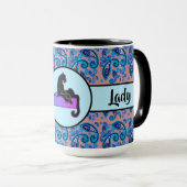 ボスレディーブラックピンクキャットリンガー15oz マグカップ (正面右)