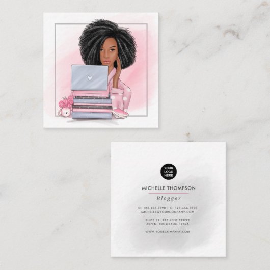 ボスレディーブロガーの名刺 スクエア名刺 (正面/裏面)