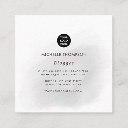 ボスレディーブロガーの名刺 スクエア名刺 (裏面)