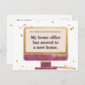 ボスレディーホームオフィス新しいアドレス移動 案内ポストカード (正面/裏面)