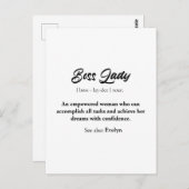 ボスレディーマグ – 権限を持つ女性の贈り物,自信 ポストカード (正面/裏面)