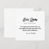 ボスレディーマグ – 権限を持つ女性の贈り物，自信 招待状 (正面/裏面)