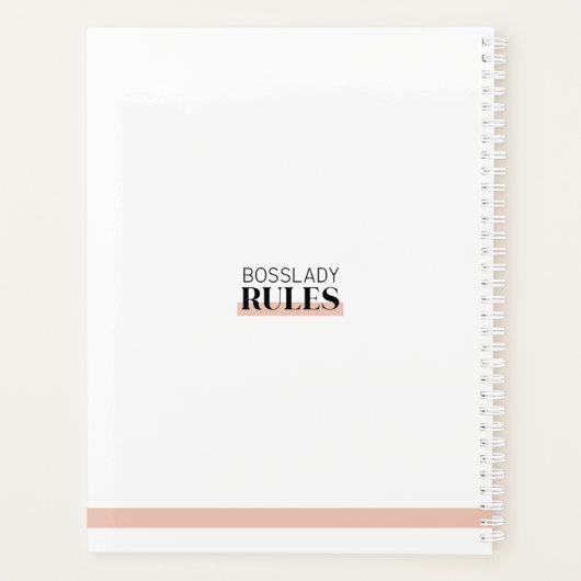 ボスレディーラインアートタイポグラフィ2021ホームビジネス プランナー手帳 (裏面)