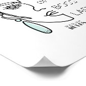 ボスレディーラインアート顔タイポグラフィ やる気を起こさせる ポスター (角)