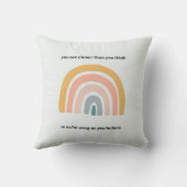 ボスレディールールレインボーやる気を起こさせるマインドセット引用文 クッション (裏面)