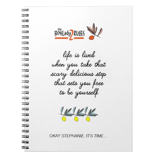 ボスレディールール2起業家やる気を起こさせることわざ ノートブック (正面)