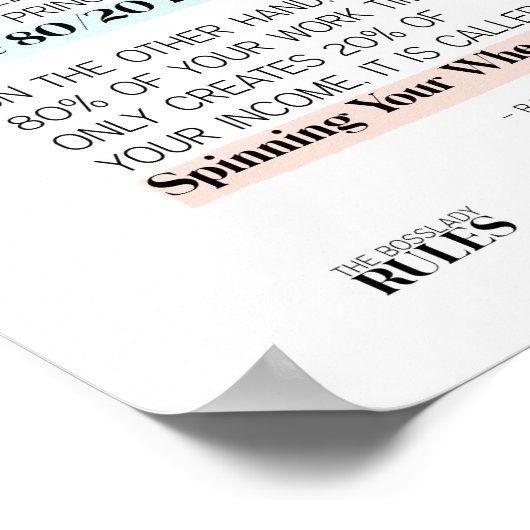 ボスレディ後を追ズ80/20ルーやる気を起こさせるル ポスター (角)