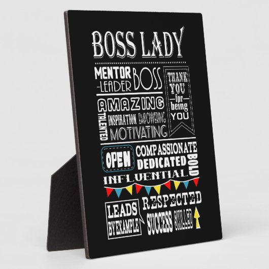 ボスレディ感謝していユー フォトプラーク (側面)