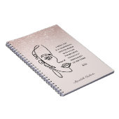 ボスレディ顔バラ金ゴールドやる気を起こさせる引用文 ノートブック (右側)