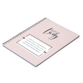 ボスレディ ロゴ モチベーション 名言 バラ色 ノートブック (左側)