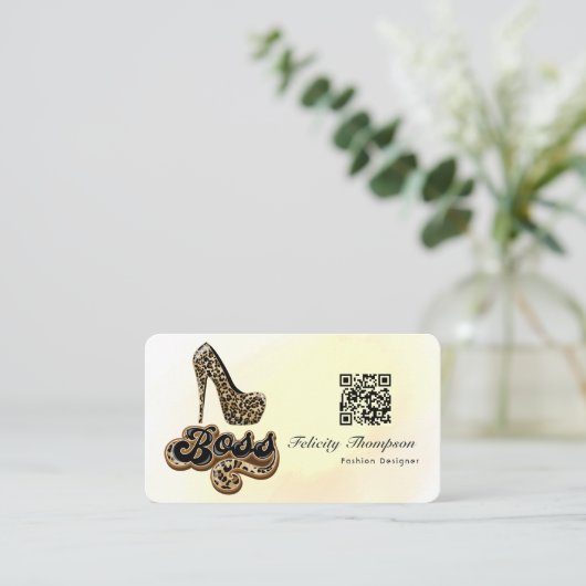 ボスレディQRコード 名刺 (スタンド正面)