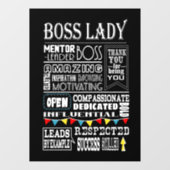 ボスレデ感謝していィーユープラーク感謝していサイン ウィンドウサイン (シート)