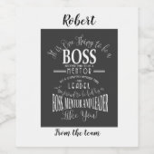 ボスワインラベルボスの感謝の日または週。 ワインラベル (シングルラベル)