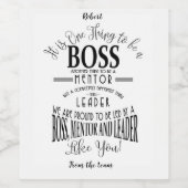 ボスワインラベル ワインラベル (シングルラベル)