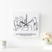 ボス与えはヨットを持ちているために昇給できない スクエア壁時計 (ホーム)