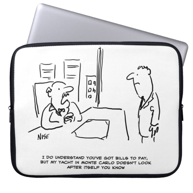 ボス与えはヨットを持ちているために昇給できない ラップトップスリーブ (正面)