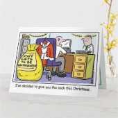 ボス与え会社員ザサッククリスマスカード カード (黄色い花)