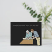 ボス前に退職を計画する ポストカード (スタンド正面)