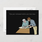ボス前に退職を計画する ポストカード (正面/裏面)