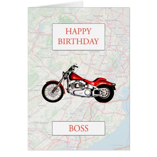 ボス地図とバイク誕生日 (正面)