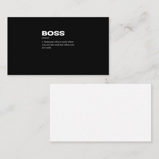 ボス定おもしろい義ハッピーボスズデイ 名刺 (正面/裏面)