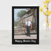 ボス小さな懸命の仕事を恐れていない！ カード (黄色い花)