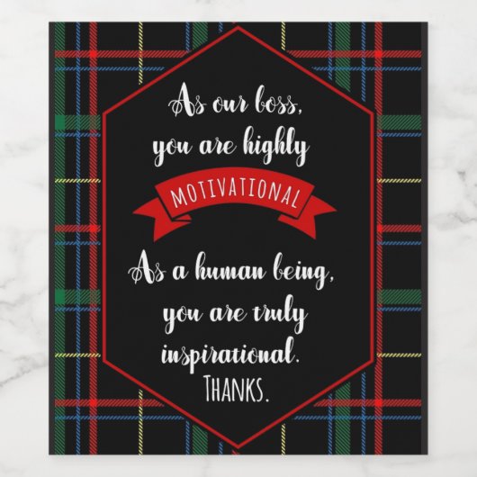 ボス引用文 ワインラベル (シングルラベル)