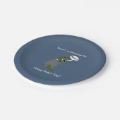 ボス恐竜の男おもしろいのボスの日をパーソナライズ ペーパープレート (アングル)