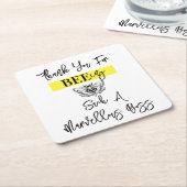 ボス感謝していの感謝の週 スクエアペーパーコースター (アングル)