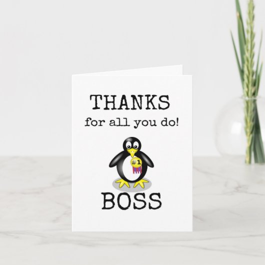 ボス感謝、ありがとうボスカード カード (正面)