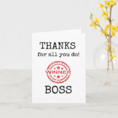 ボス感謝、ありがとうボスカード カード (黄色い花)