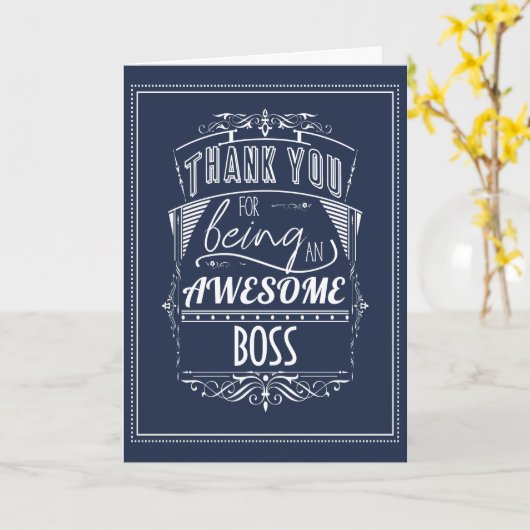 ボス感謝 カード (黄色い花)