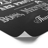 ボス日感謝していは、退職者のオフィスの装飾 ポスター (角)