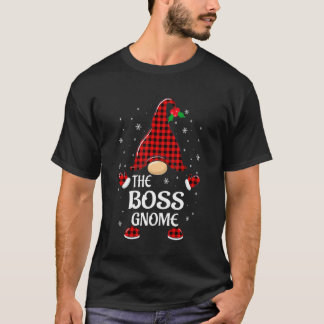 ボス格言バッファロープレイドマッチングクリスマスパジャマ Tシャツ