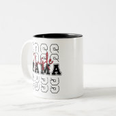 ボス独身のママミニマルデザイン ツートーンマグカップ (正面左)