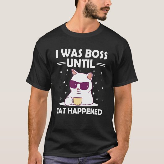 ボス猫が起こるまで猫ことわざ子猫引用文 Tシャツ (正面)