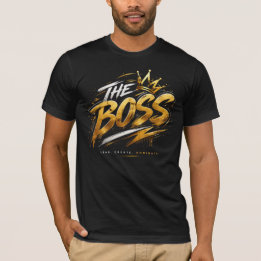 ボス王冠 - ゴールドストリートウェアパワーTシャツ 🔥 Tシャツ