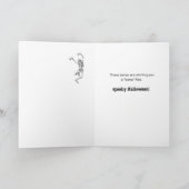 ボス用ハロウィーンカード、スケルトンボーンユーモア カード (内部)