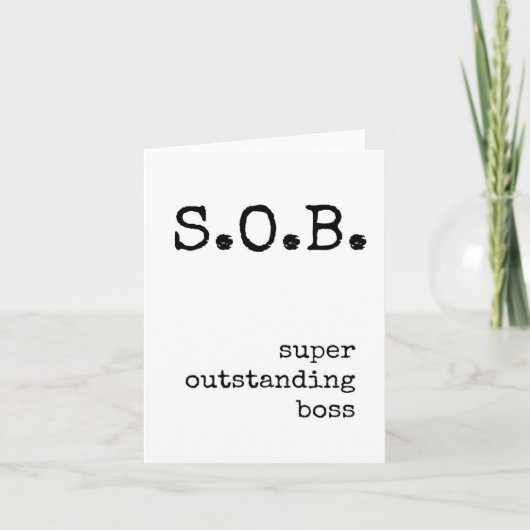 ボス評価おもしろい、皮肉カード カード (正面)