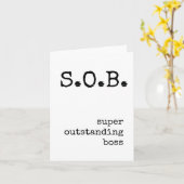 ボス評価おもしろい、皮肉カード カード (黄色い花)