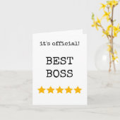 ボス評価、5つ星の評価、カード カード (黄色い花)