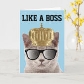 ボス誕生日の猫カードのように カード (黄色い花)