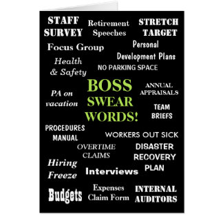 ボス誕生日カード |迷惑なおもしろいボス語