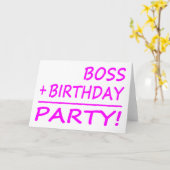 ボス誕生日:ボス+誕生日=パーティー カード (黄色い花)