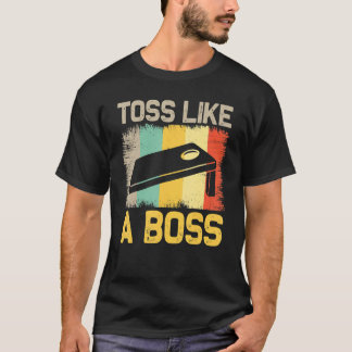 ボス豆のようにトスバッグレトロコーンホールゲームプラ Tシャツ
